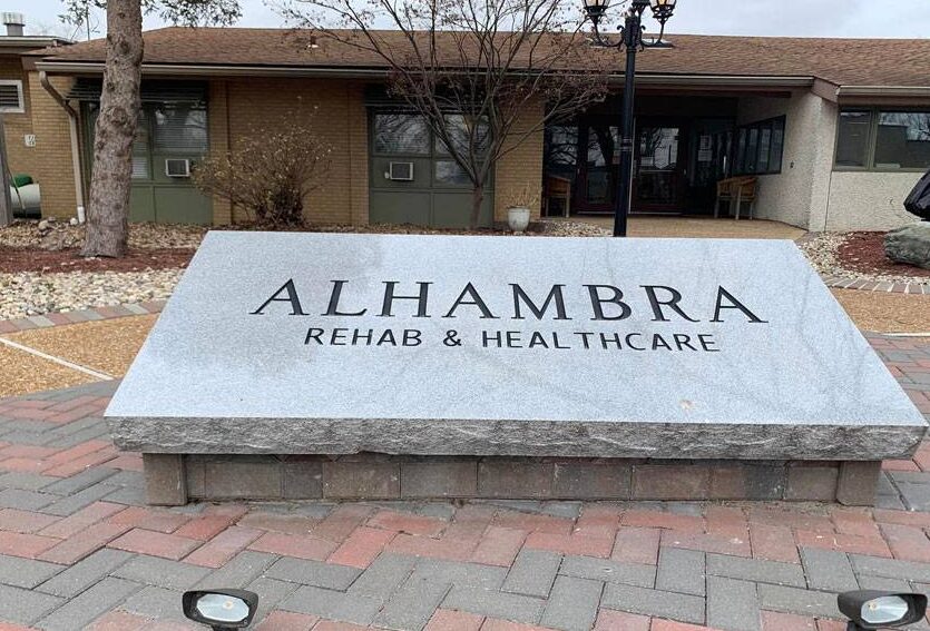 Alhambra Rehab & Healthcare sign from the Alhambra Gallery