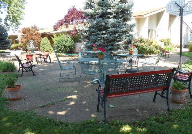 An exterior shot of the Alhambra Rehab and Healthcare facility, from the Alhambra Gallery